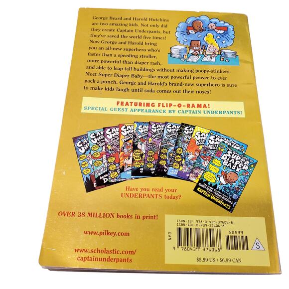 Captain Underpants Book Bundle Adventures of Super Diaper Baby Book - Picture 11 of 16